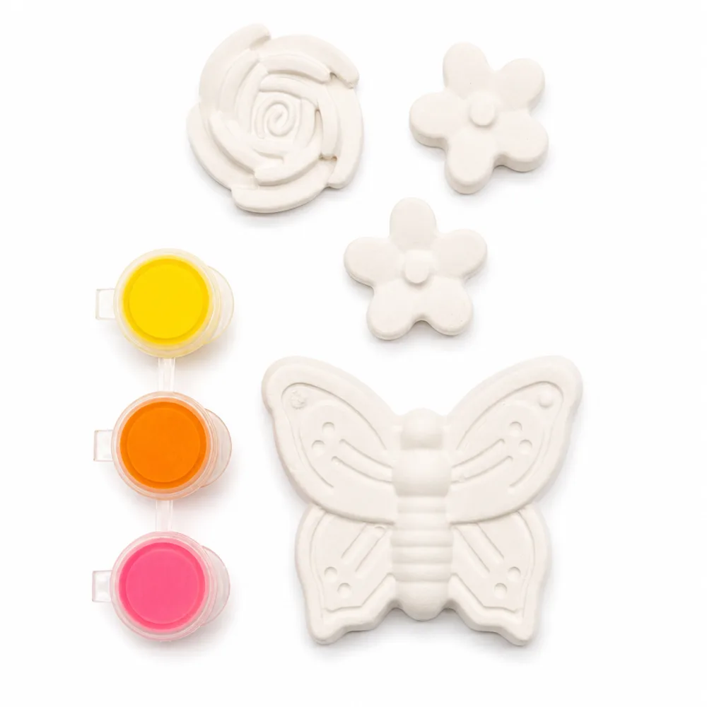 Butterfly Party: Butterfly, three stars & three paints
